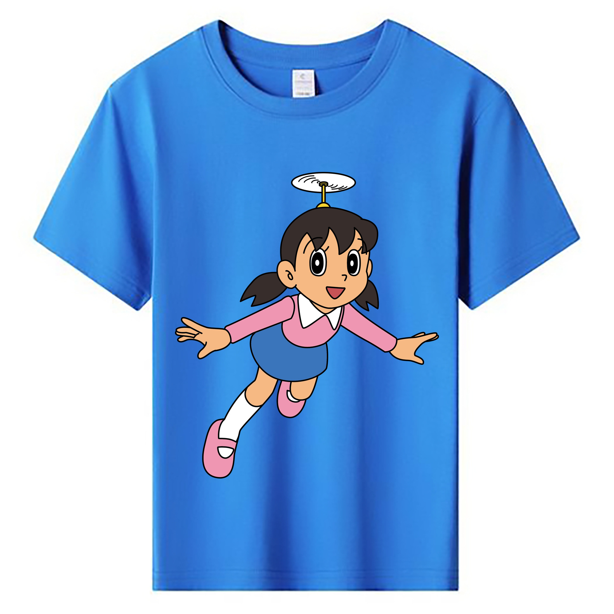 （画像用） ドラえもん みなもと しずか Doraemon Shizuka Minamoto 綿100％キッズTシャツ（フロントプリント）